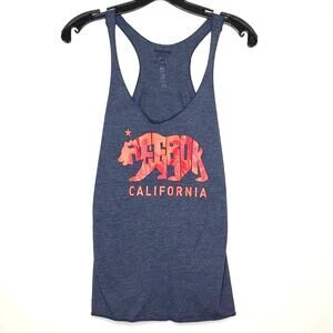 Reebok California navy blue bear workout tank top- xs